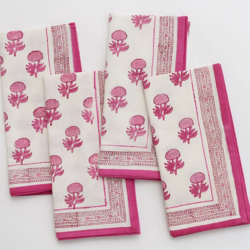 Rose Wine Napkin | Set of 4