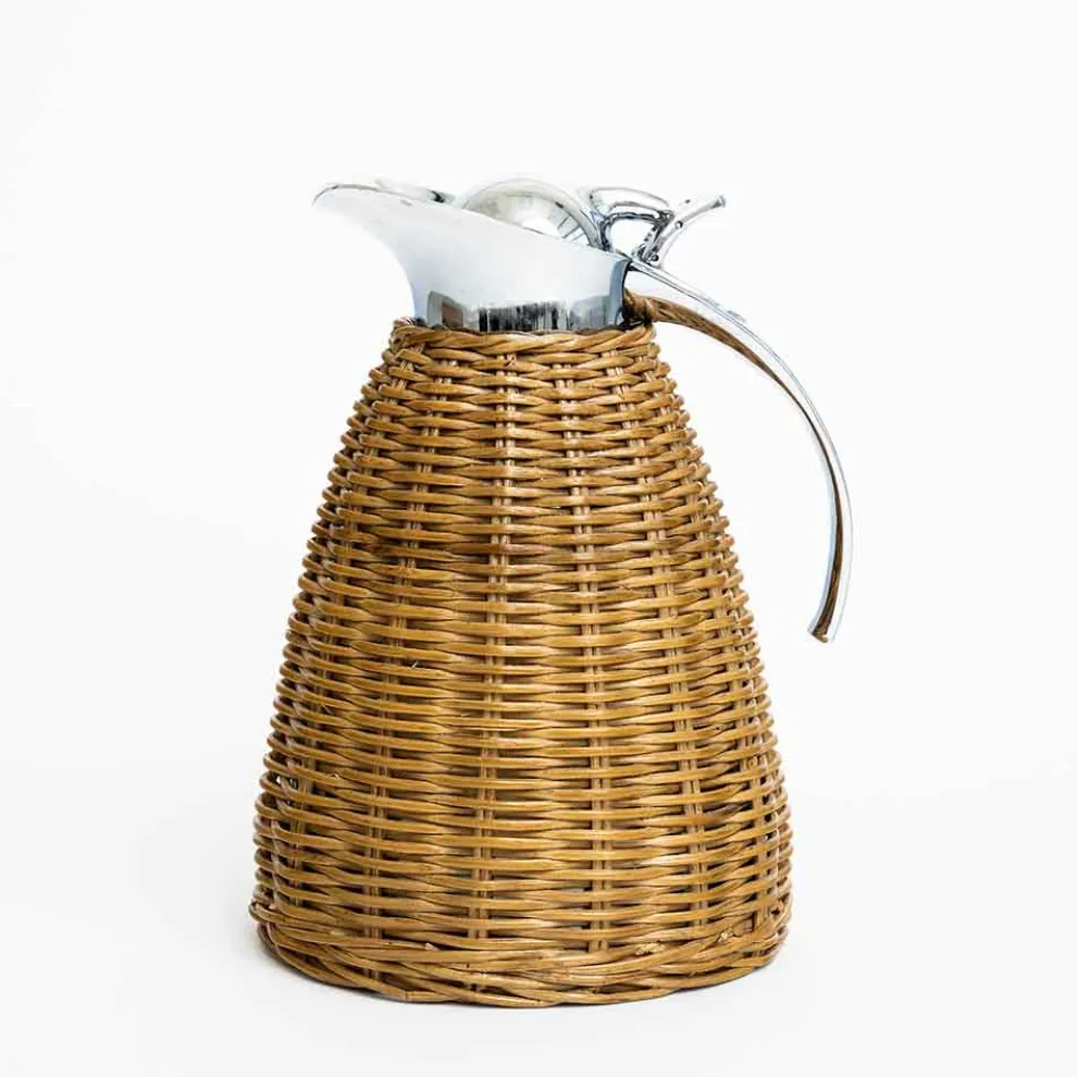 Woven Rattan Thermos