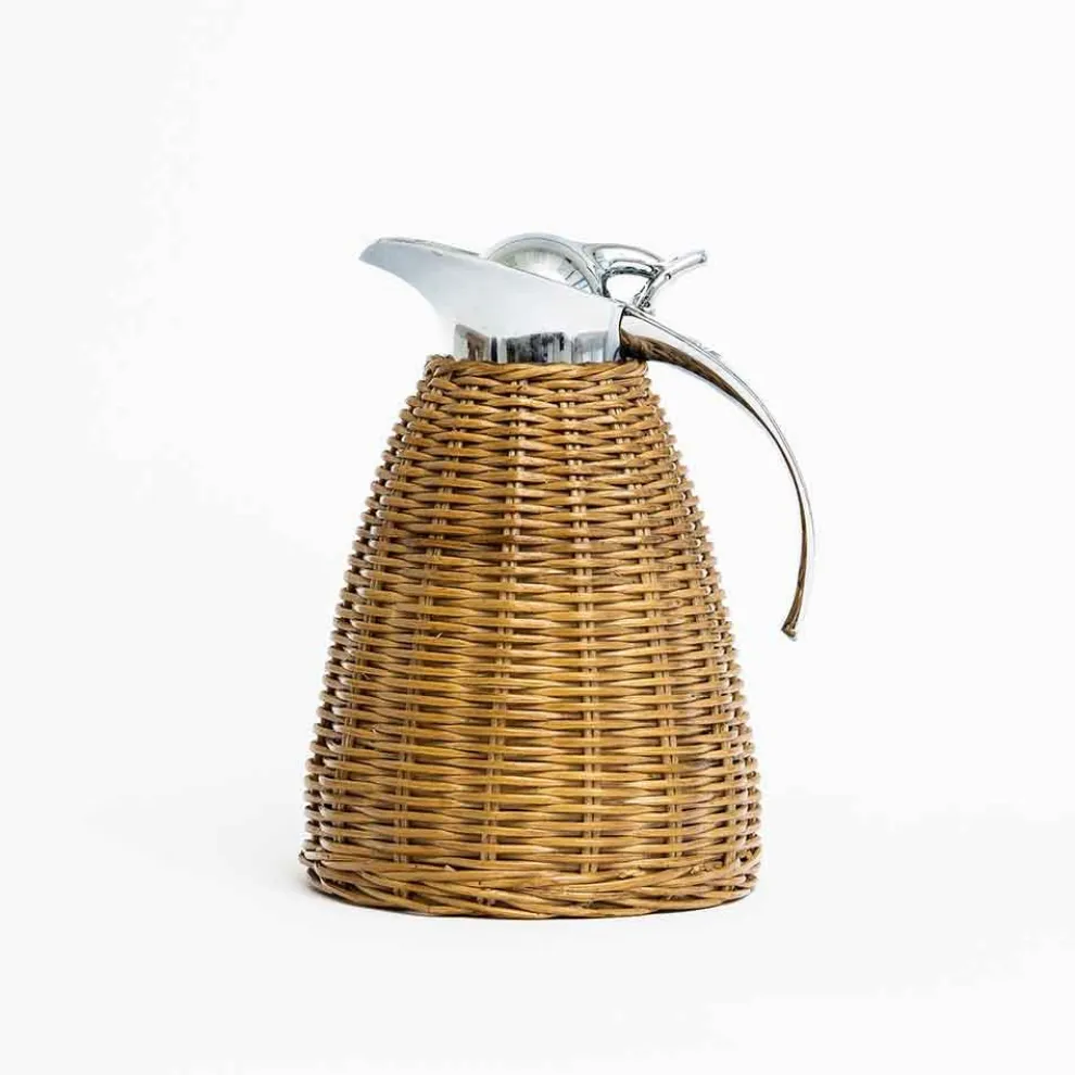 Woven Rattan Thermos