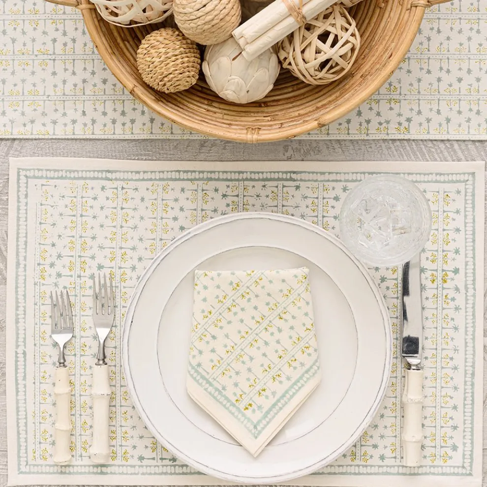 India Hicks Home Palm Avenue Seafoam Placemat | Set of 4