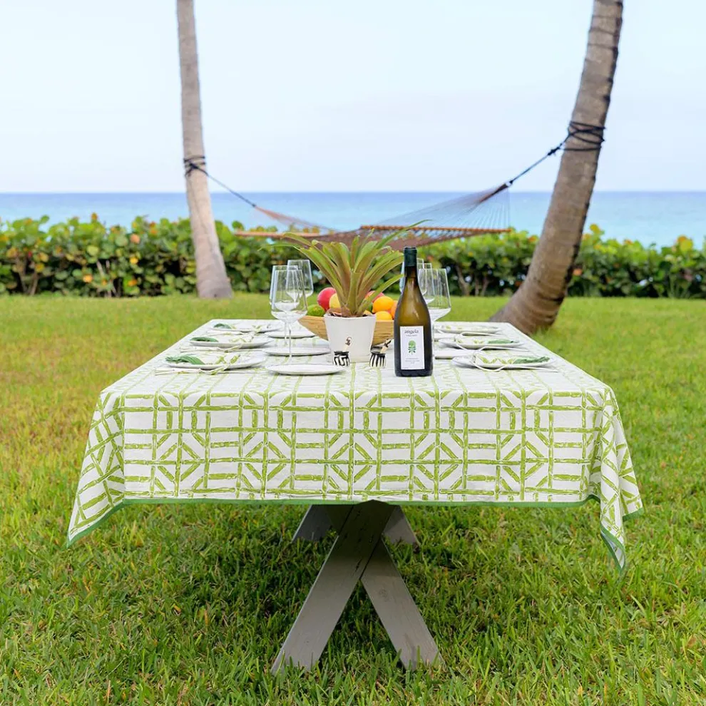 Green Bamboo Tablecloth