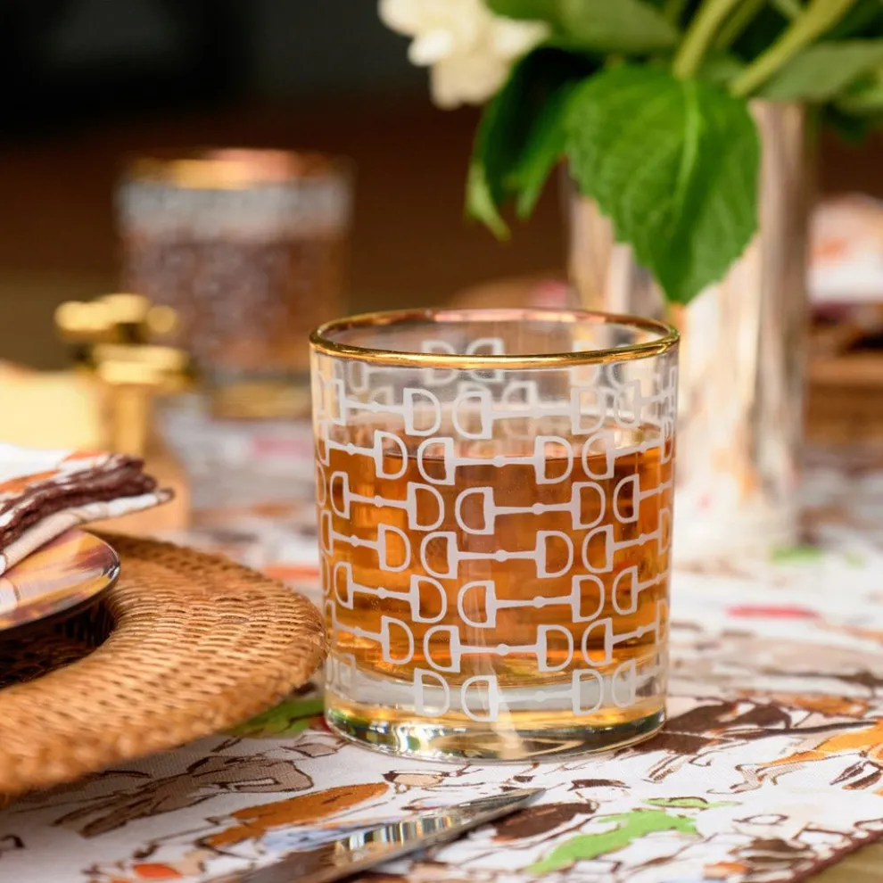 Frosted Pony Club Bourbon Glass | Set of 4