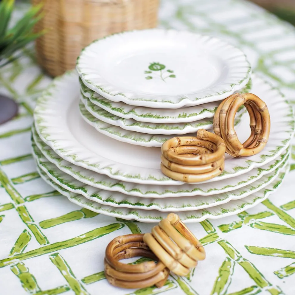 Wrapped Bamboo Napkin Rings | Set of 4