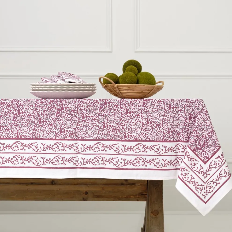 Tapestry Eggplant Tablecloth