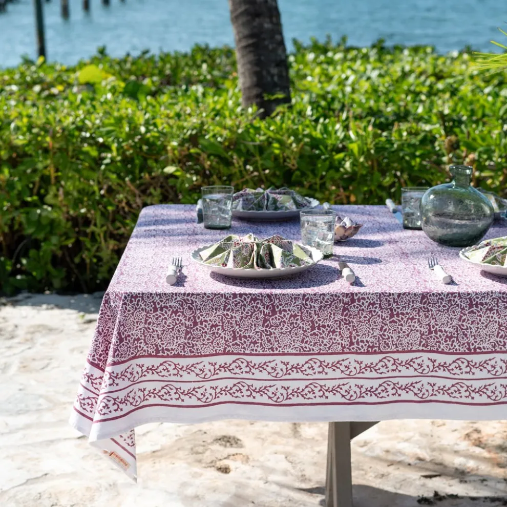 Tapestry Eggplant Tablecloth