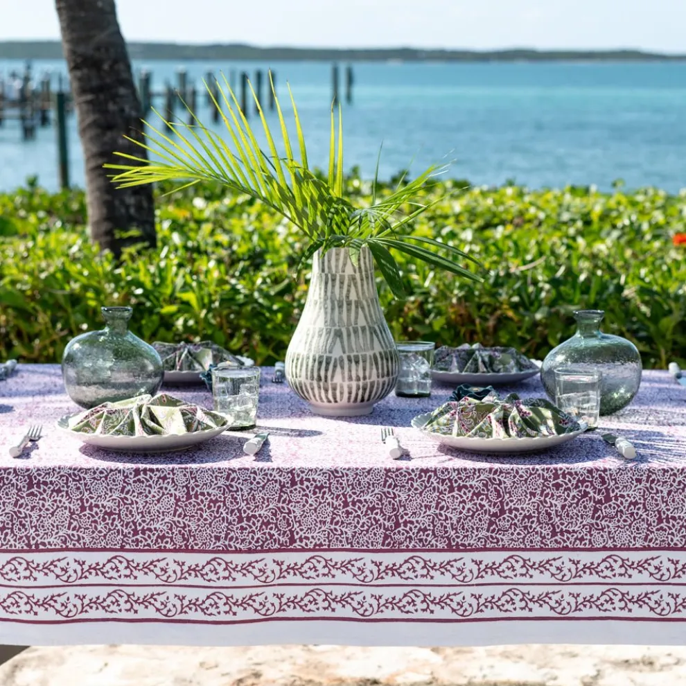 Tapestry Eggplant Tablecloth