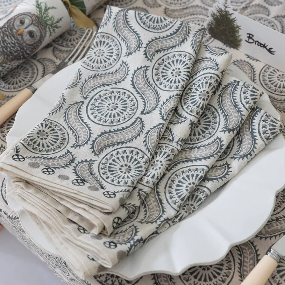 India Hicks Home Medals & Mustaches Napkins | Set of 4