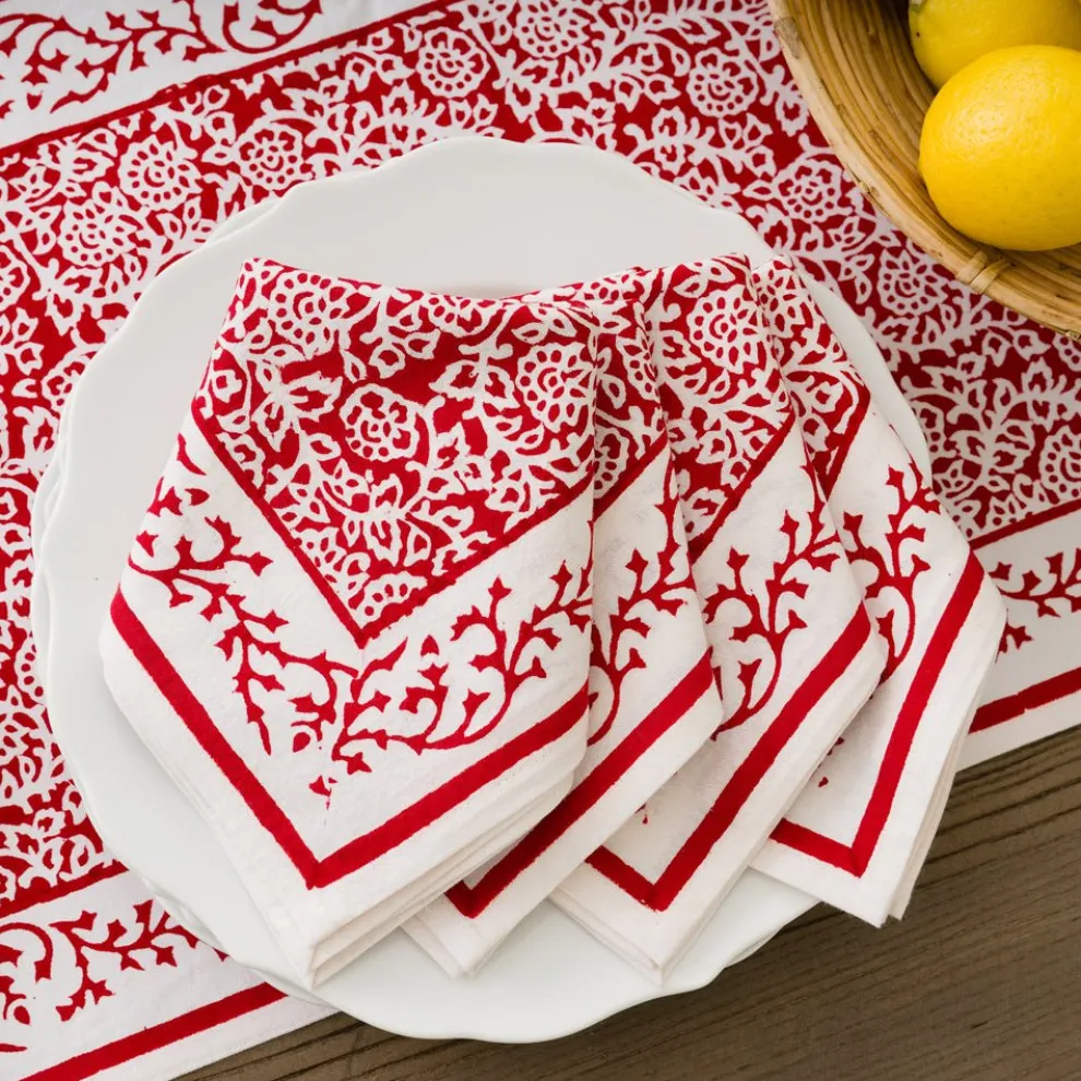 Tapestry Deep Red Napkin
