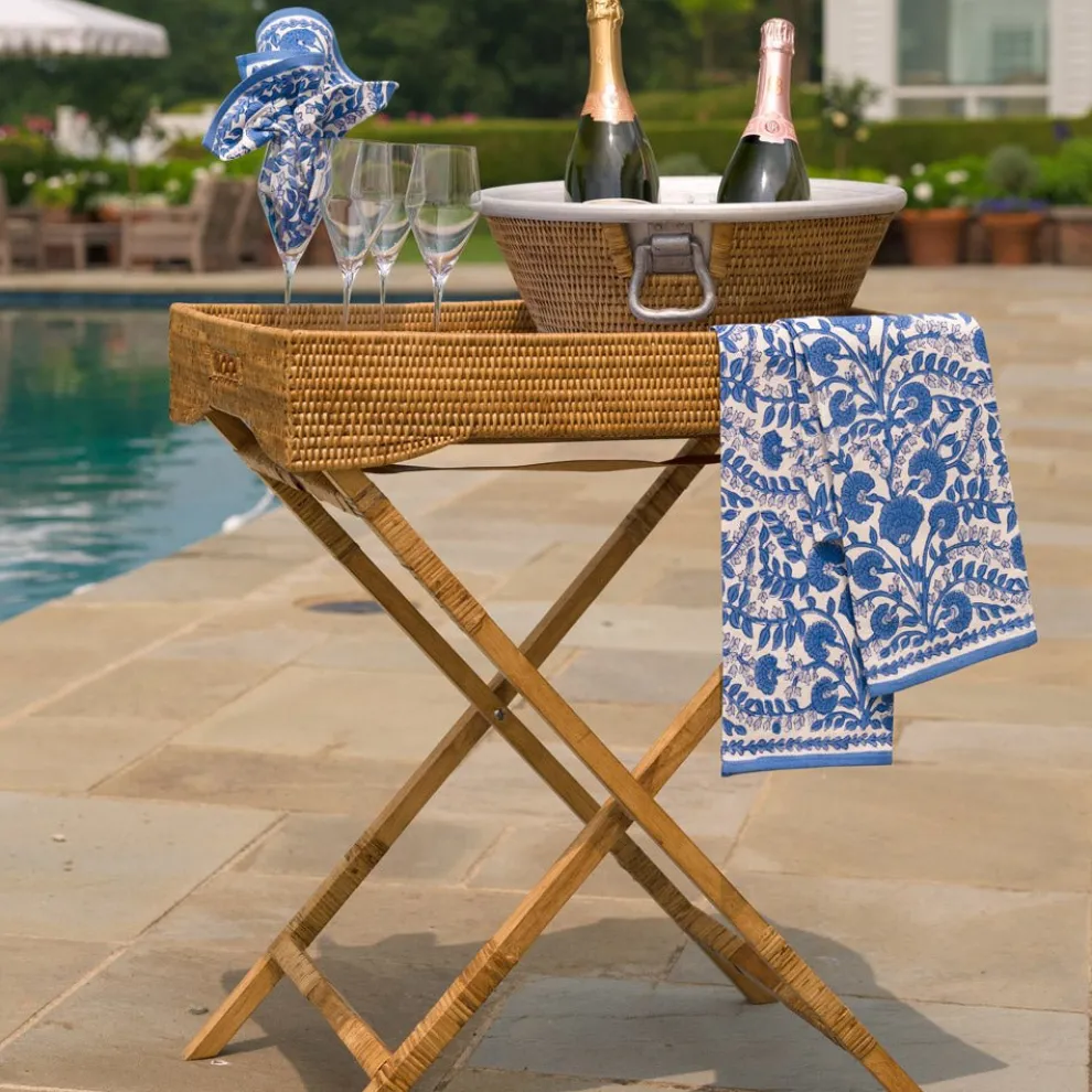 Woven Rattan Butler Tray