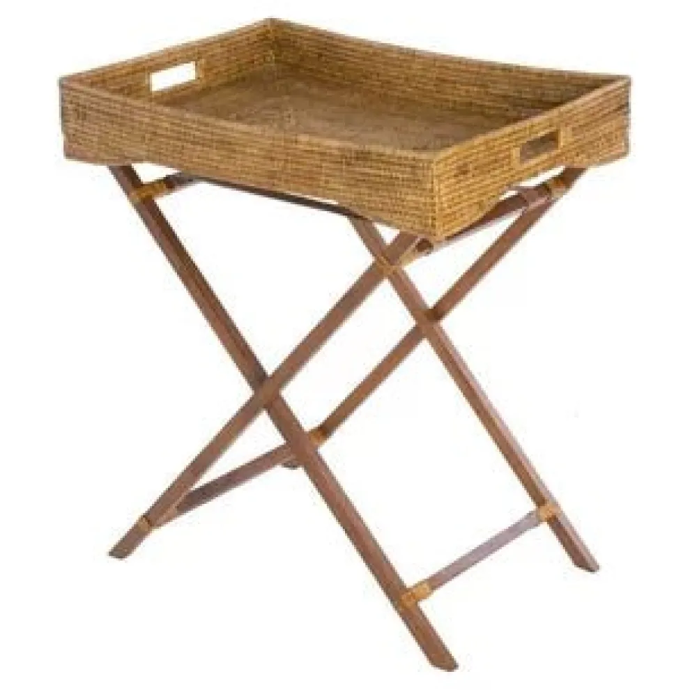 Woven Rattan Butler Tray