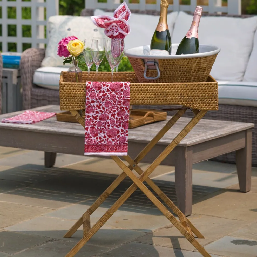 Woven Rattan Butler Tray