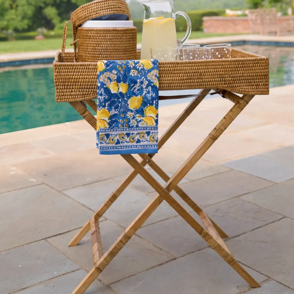 Woven Rattan Butler Tray