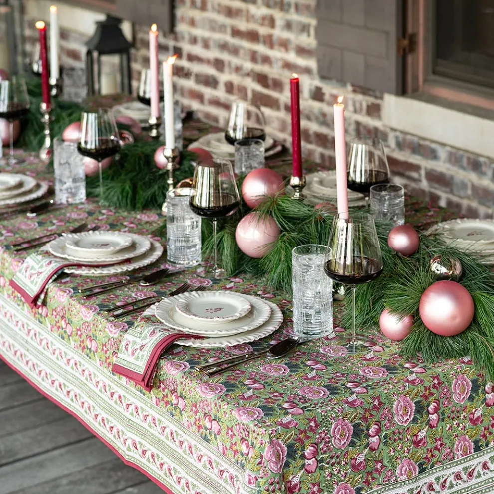 Pomegranate Garden Wine & Rose Tablecloth