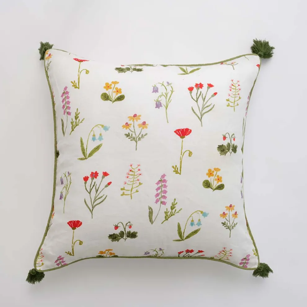 Botanical Garden Throw Pillow Cover