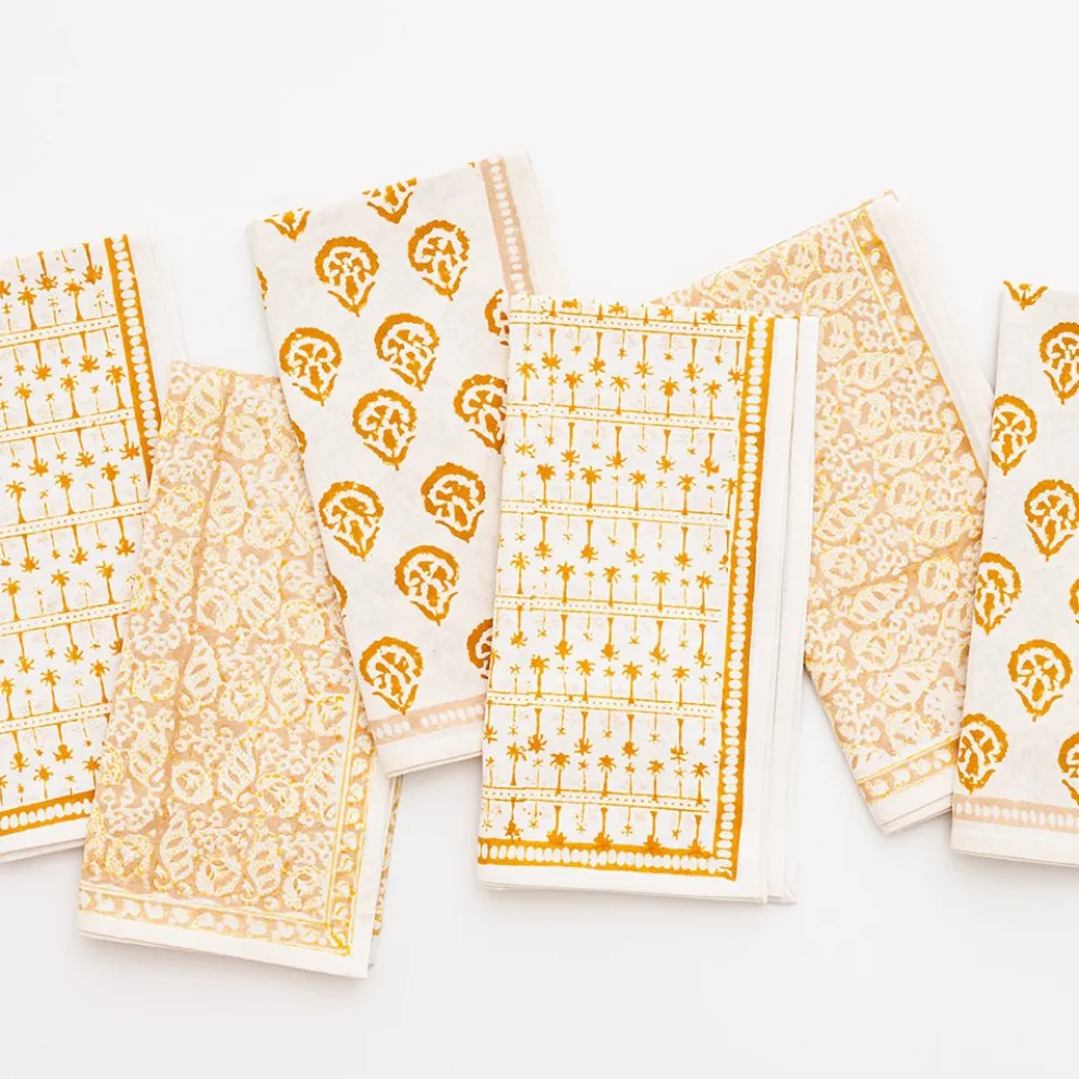 India Hicks Home Multi Golden Napkins | Set of 6