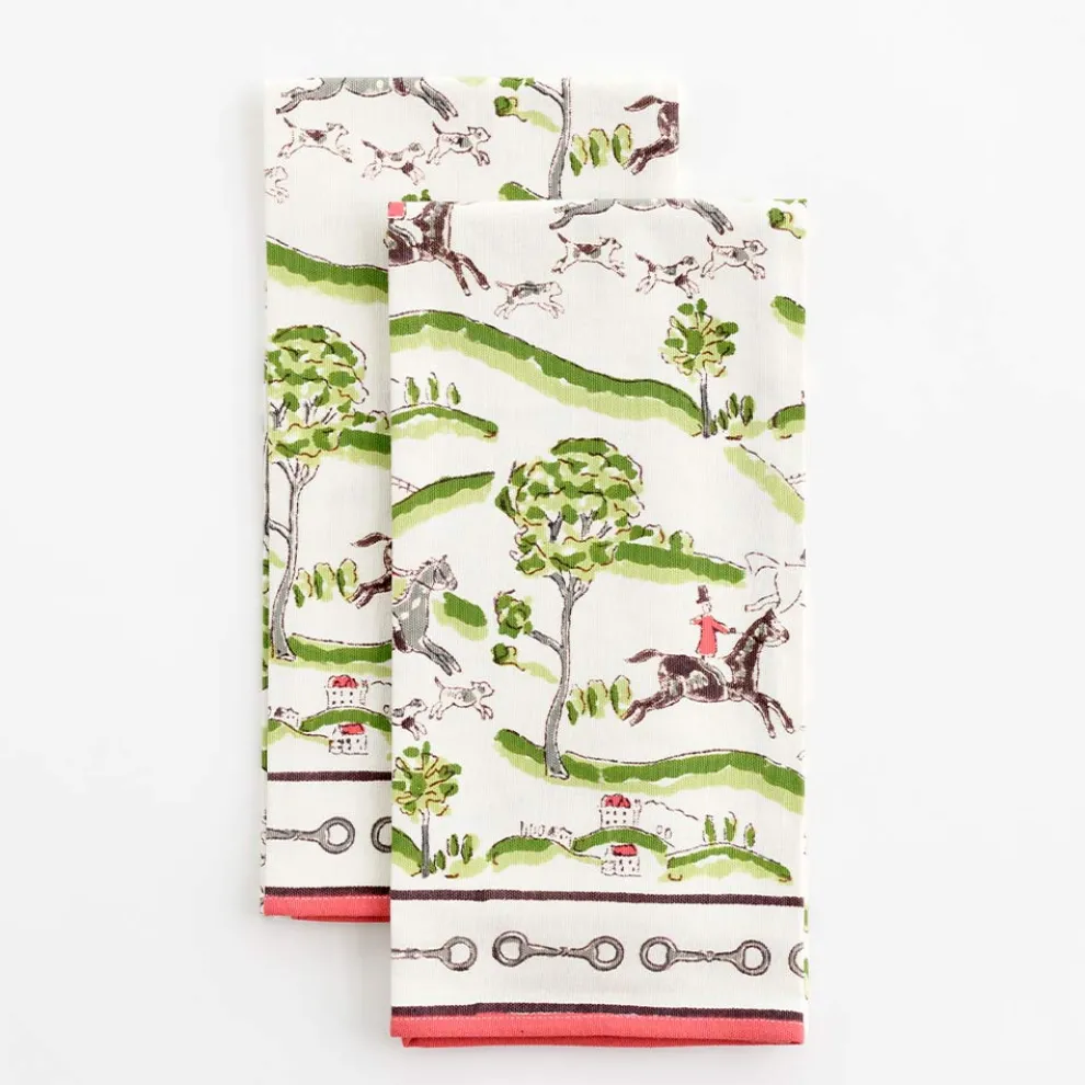 Hunt Scene Tea towels