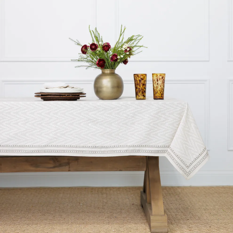 India Hicks Home Chevron Tablecloth