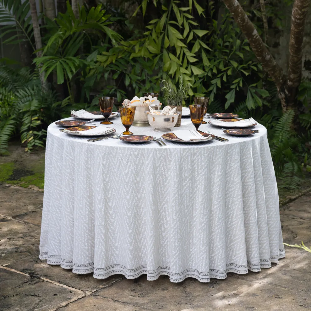 India Hicks Home Chevron Tablecloth