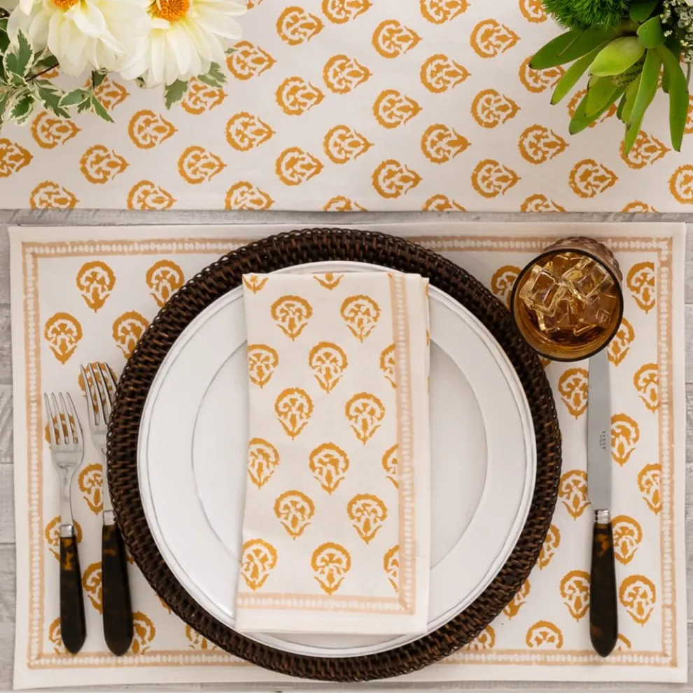 India Hicks Home Carnation Golden Placemat | Set of 4