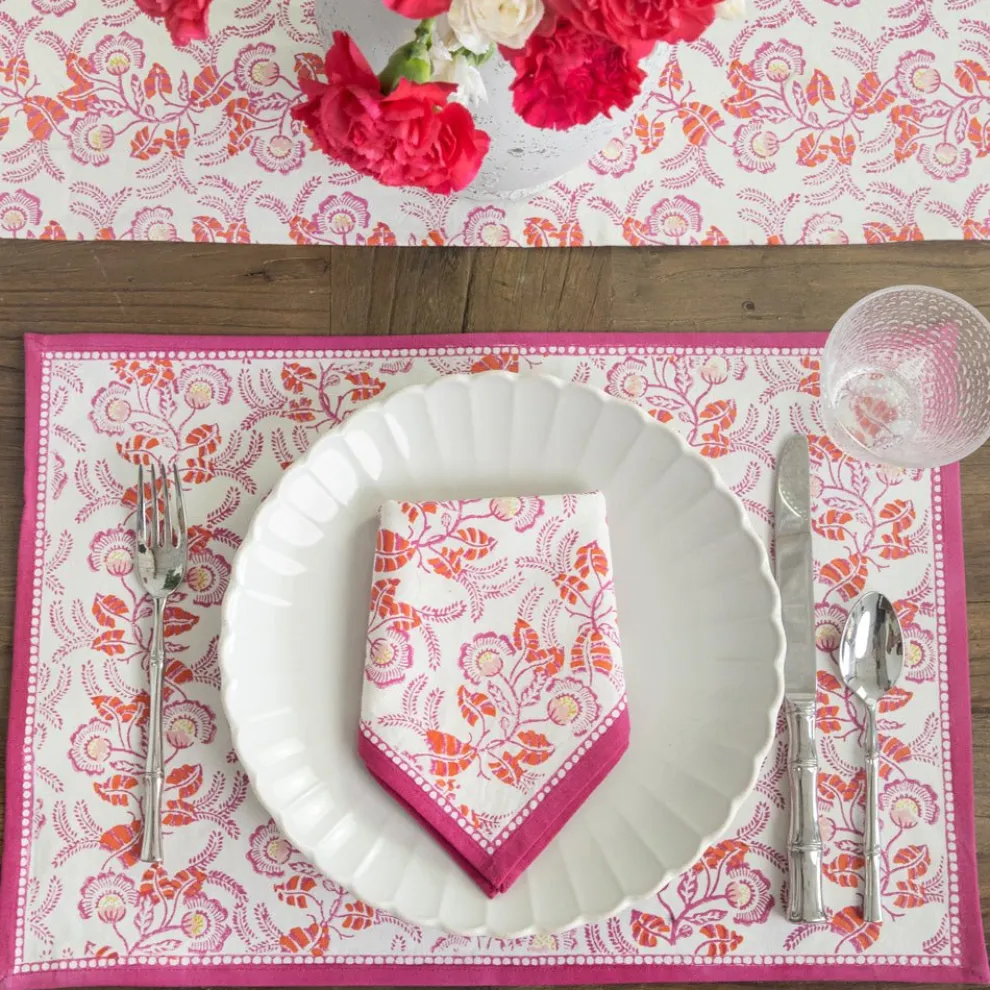 Gardenia Vine Berry Placemat | Set of 4