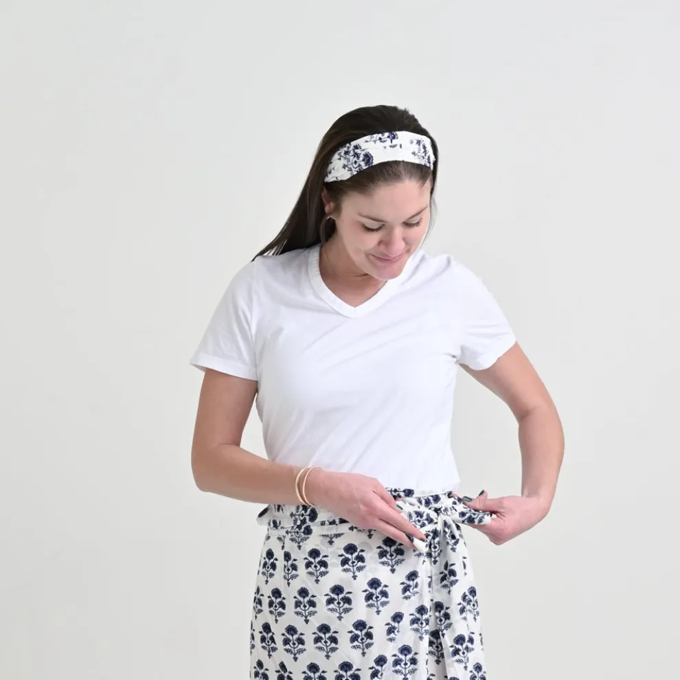 Agra Bloom Indigo Headband