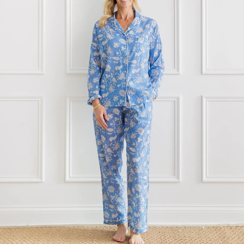 Morning Meadow Blue Pajama Set