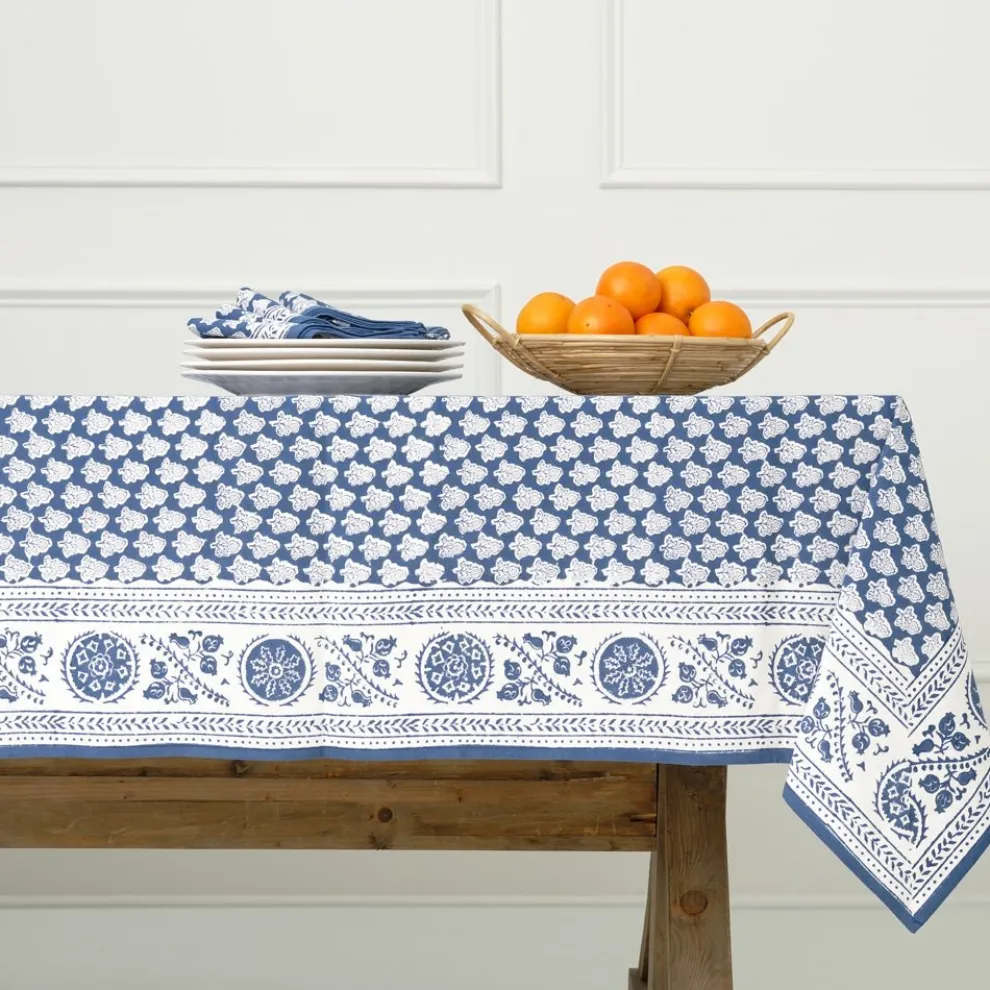 Pom Buti Denim Tablecloth