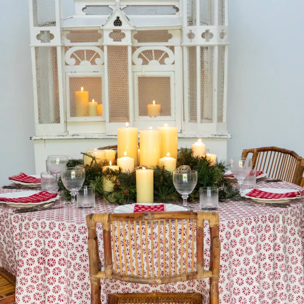 India Hicks Home Sea Biscuit Red Tablecloth