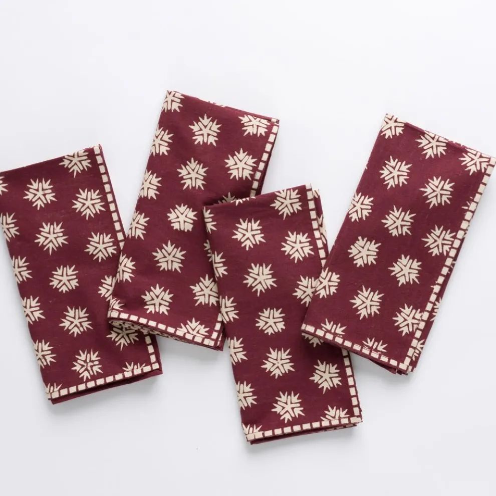 India Hicks Home Sparks Oxblood Napkin | Set of 4