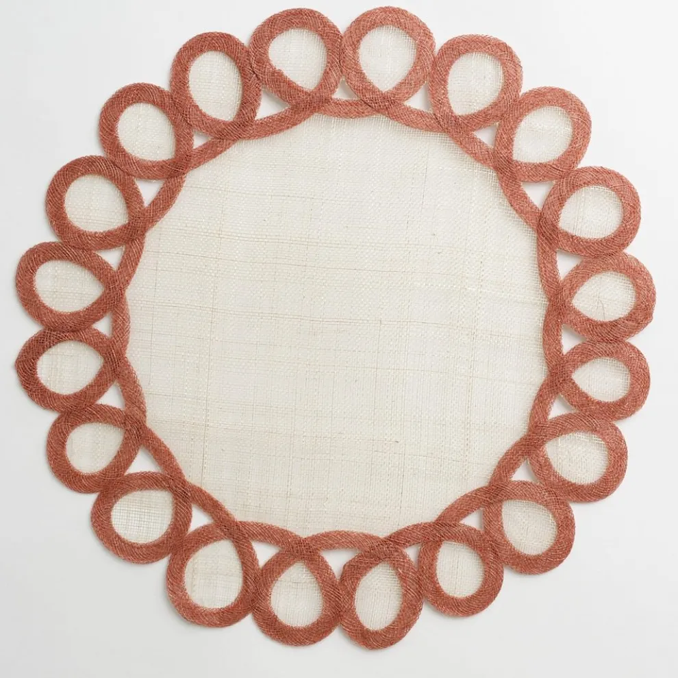 Terracotta Woven Doodles Placemat | Set of 4