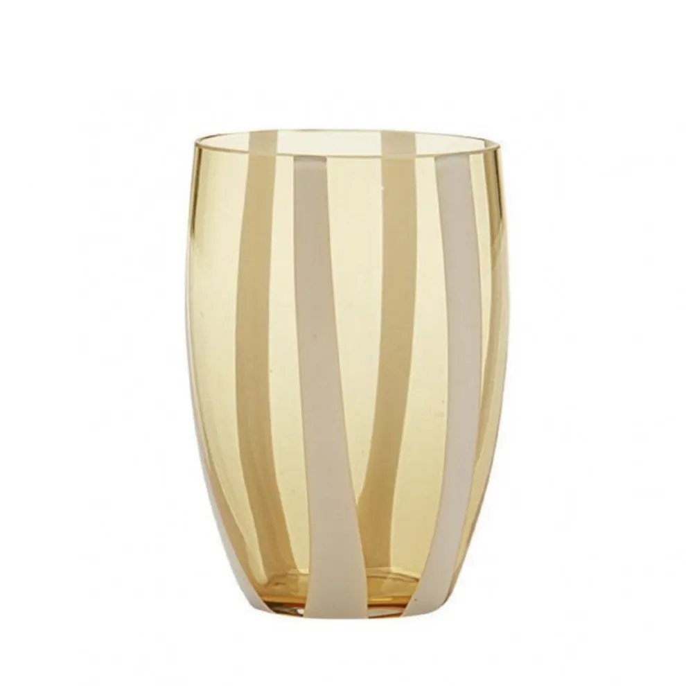 Candy Striped Glass-Amber
