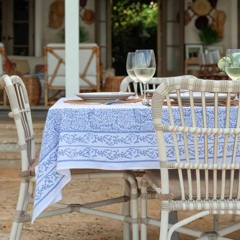 Tapestry Blue Tablecloth