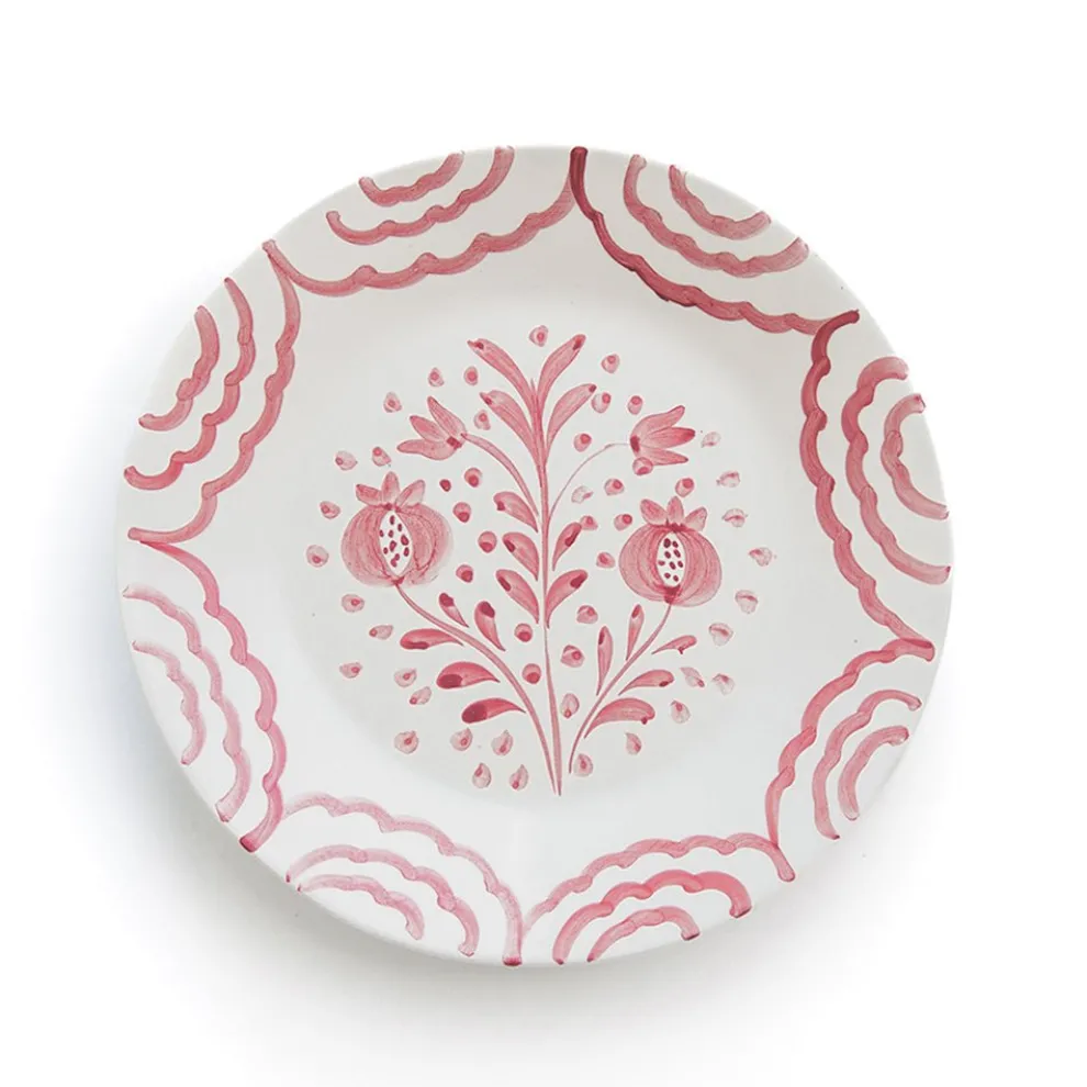 Pomegranate Duet Rose Salad Plate | Set of 2