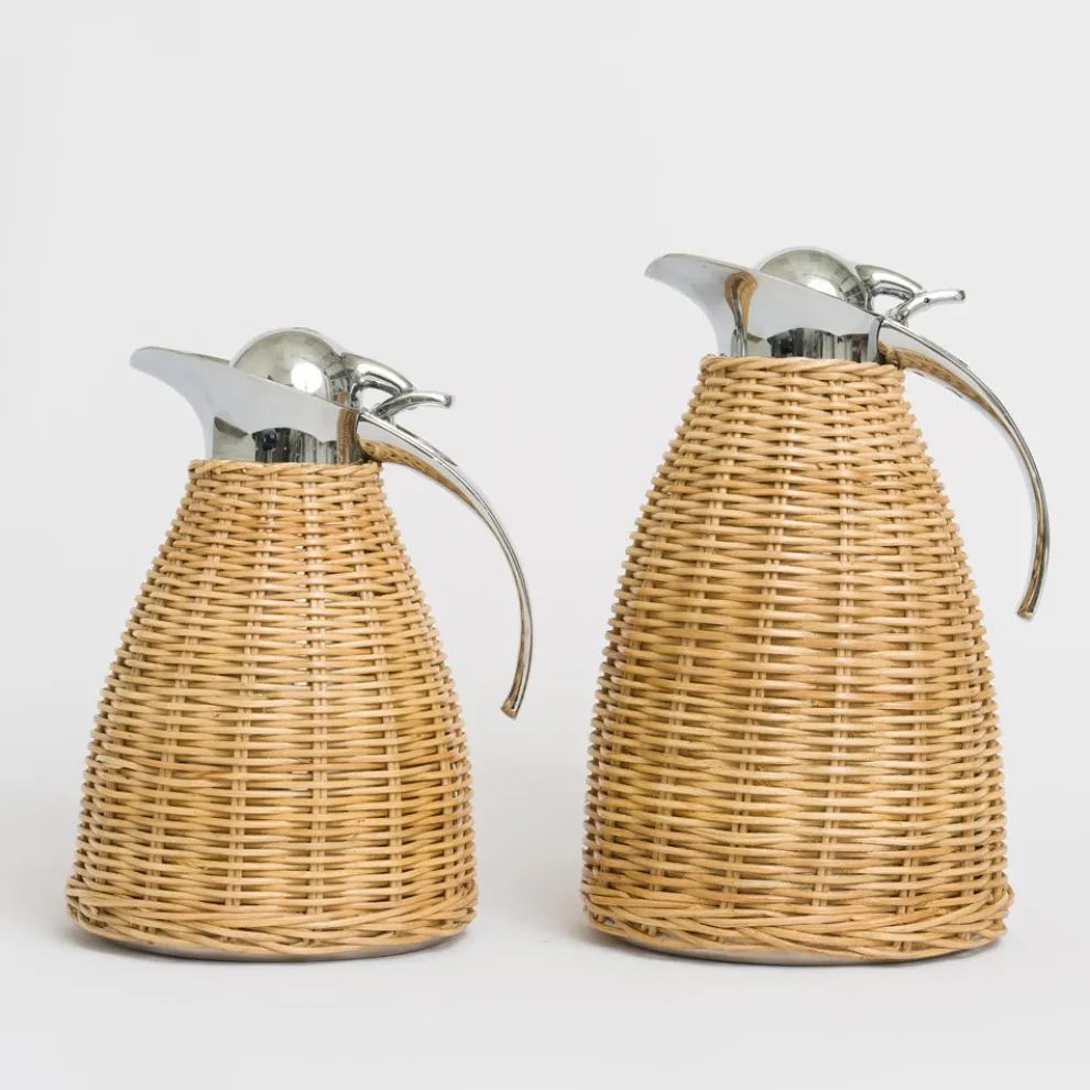 Natural Wicker Thermos