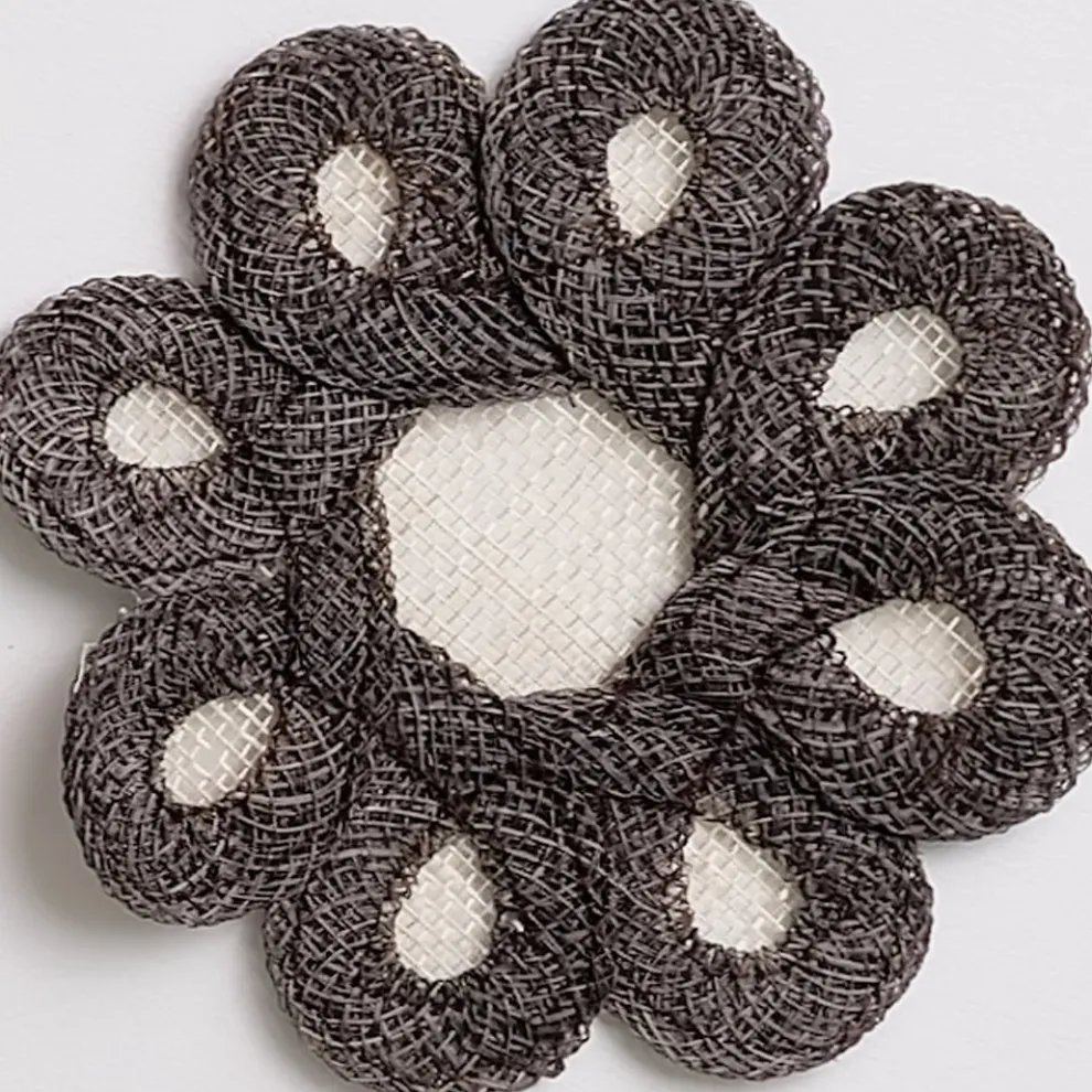 Dark Oak Woven Doodles Coaster | Set of 4