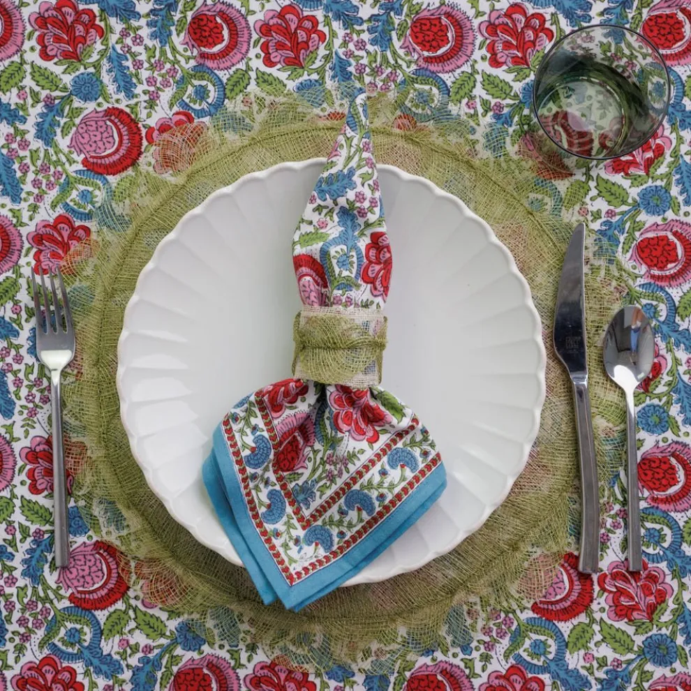 Fern Poplar Leaf Rice Paper Placemat | Set of 4