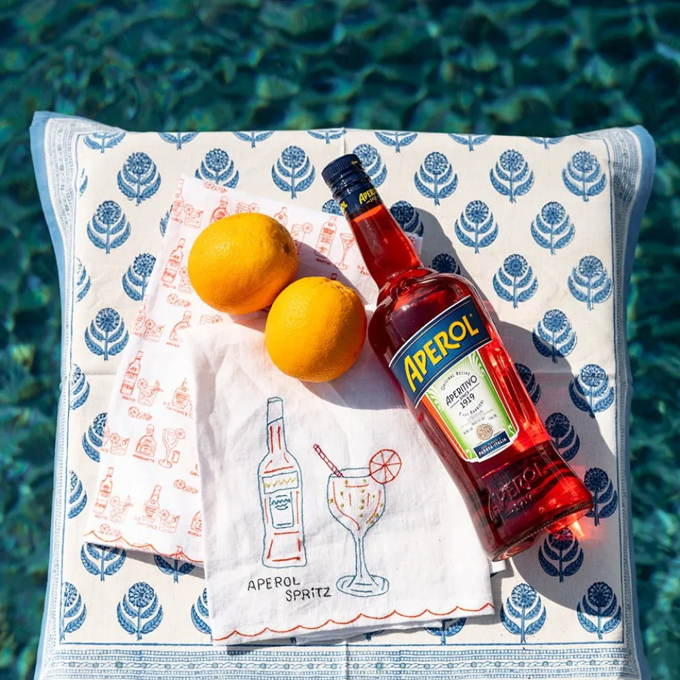 Aperol Spritz Linen Tea Towels