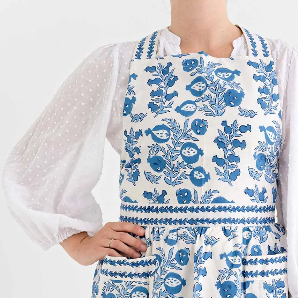 Pom Bells Wedgewood Apron