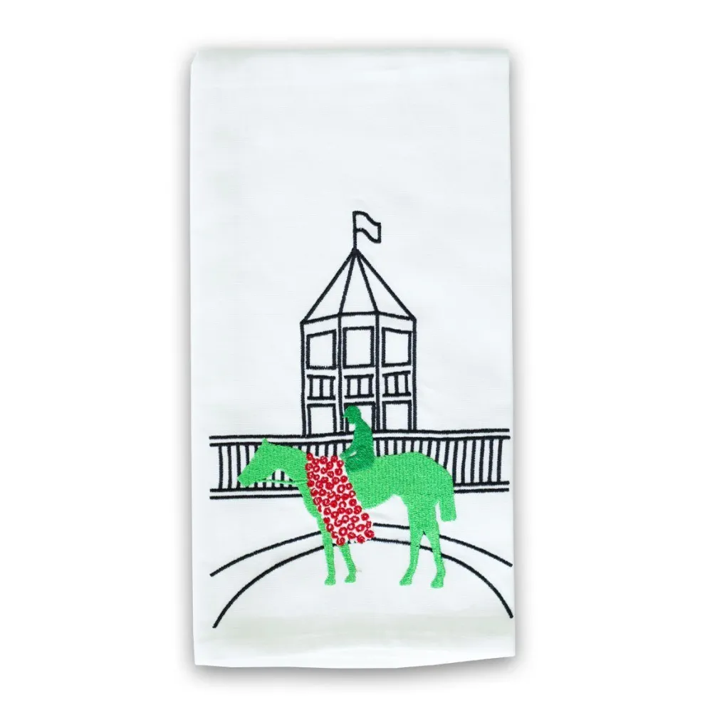 Kentucky Derby Winner's Circle Embroidered Tea Towels