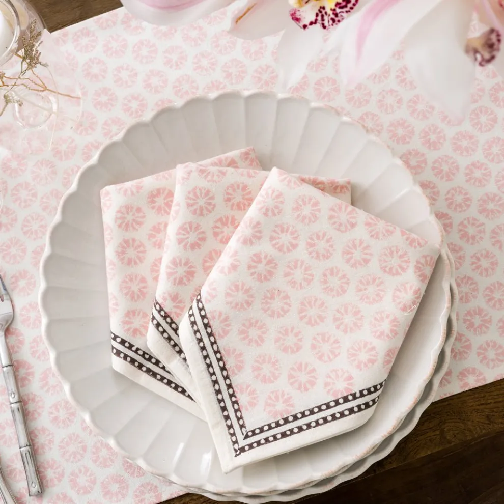 India Hicks Home Mini Sea Biscuit Blush Napkins