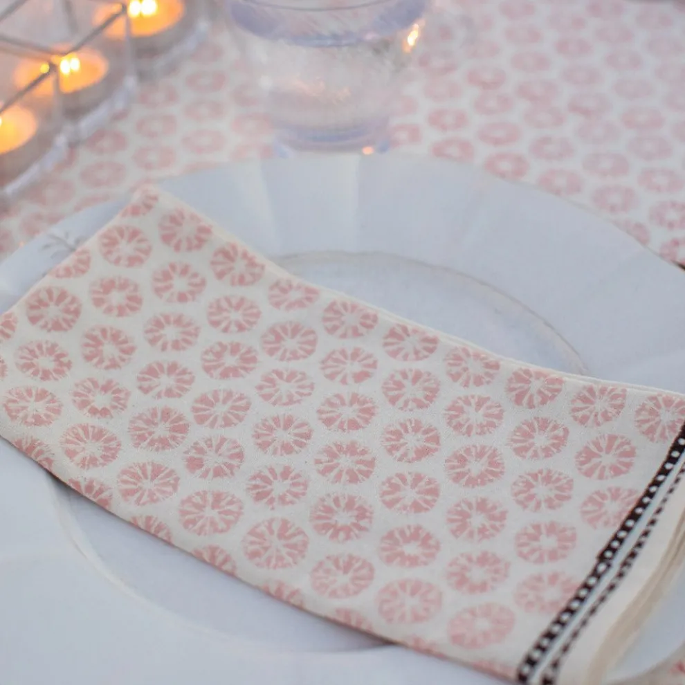 India Hicks Home Mini Sea Biscuit Blush Napkins