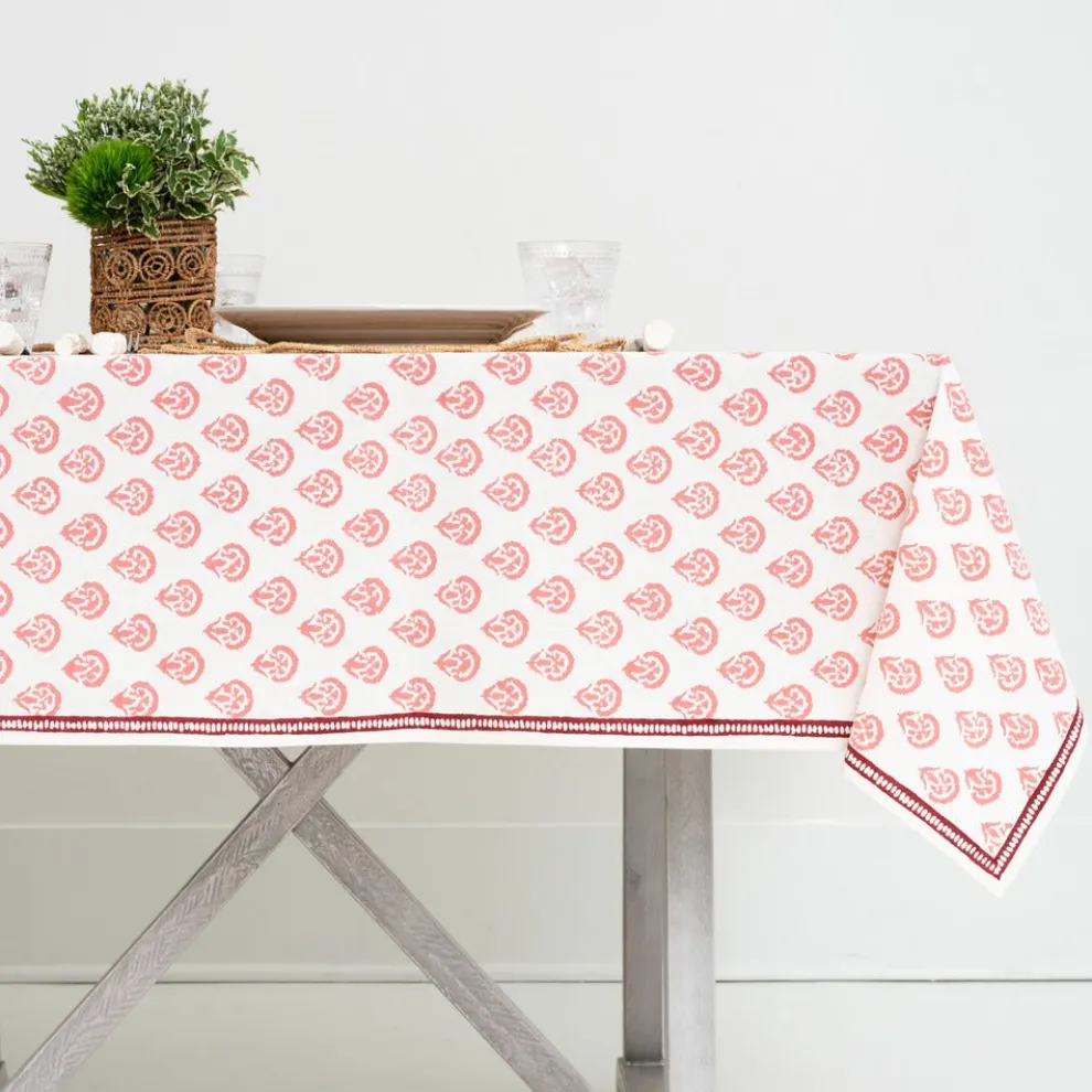 India Hicks Home Carnation Blush Tablecloth