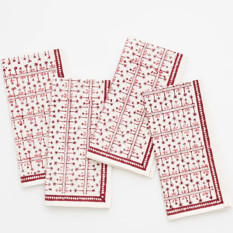 India Hicks Home Palm Avenue Blush Napkin | Set of 4