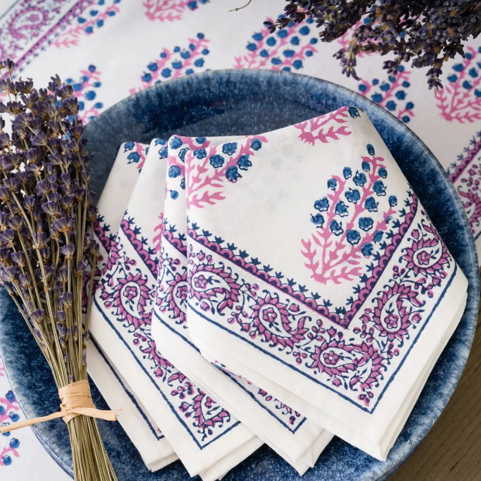 Sagar Blue & Magenta Napkin
