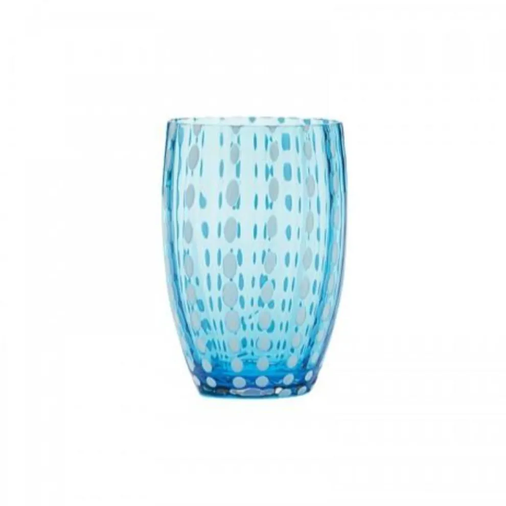Dapple Glass Tumbler Aqua