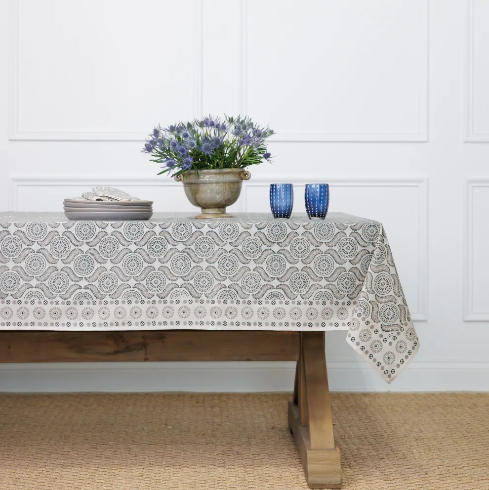 India Hicks Home Medals & Mustaches Tablecloth