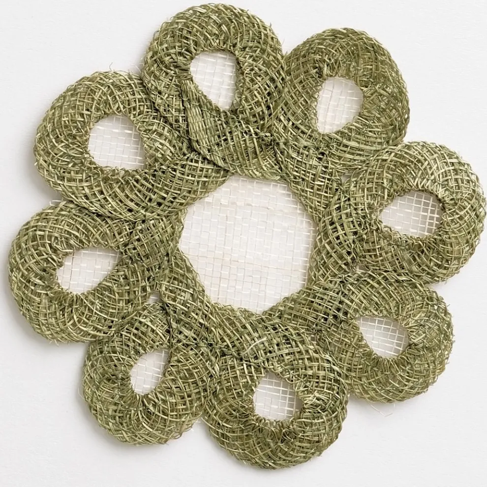 Fern Woven Doodles Coaster | Set of 4