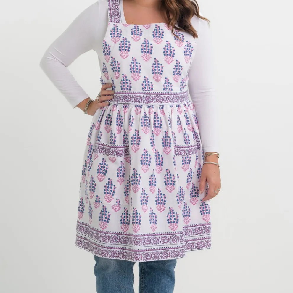 Sagar Blue & Magenta Apron