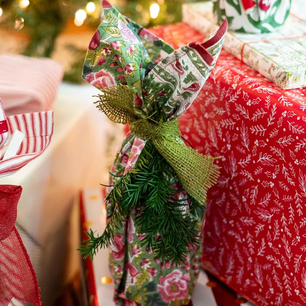 Pomegranate Garden Wine & Rose Tea Towels