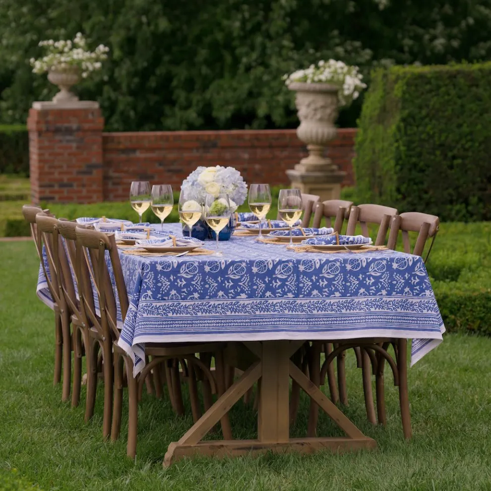 Pomegranate Blue Tablecloth